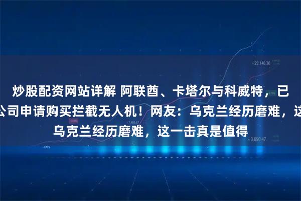 炒股配资网站详解 阿联酋、卡塔尔与科威特，已向乌克兰TAF公司申请购买拦截无人机！网友：乌克兰经历磨难，这一击真是值得